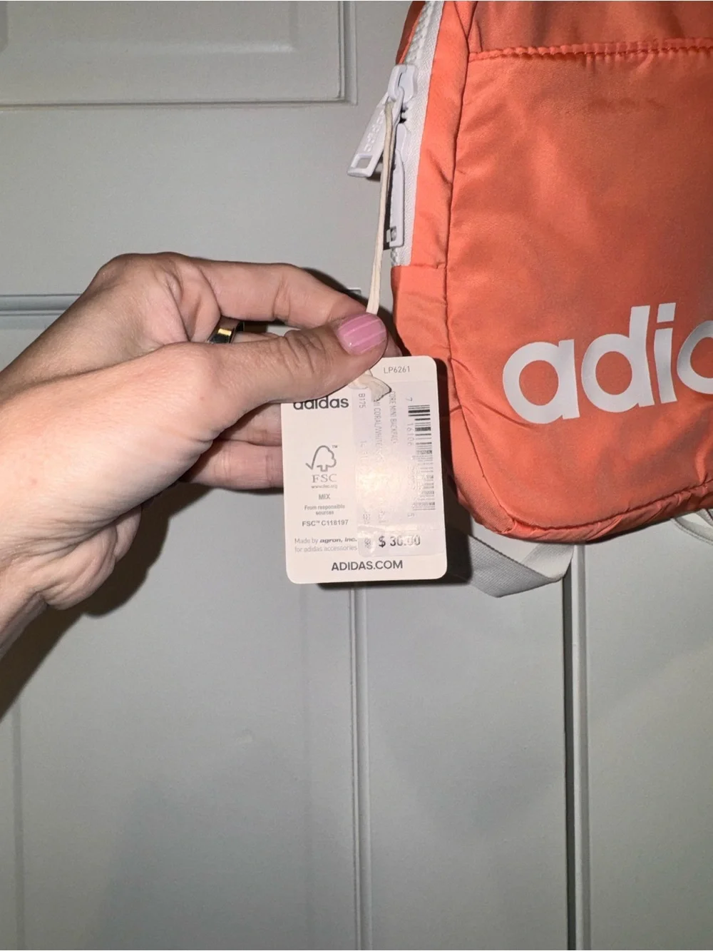 adidas Kids Coral-Orange Mini Backpack